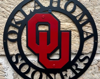 Oklahoma Sooners Metal Sign, Sooners gift, OU Sign