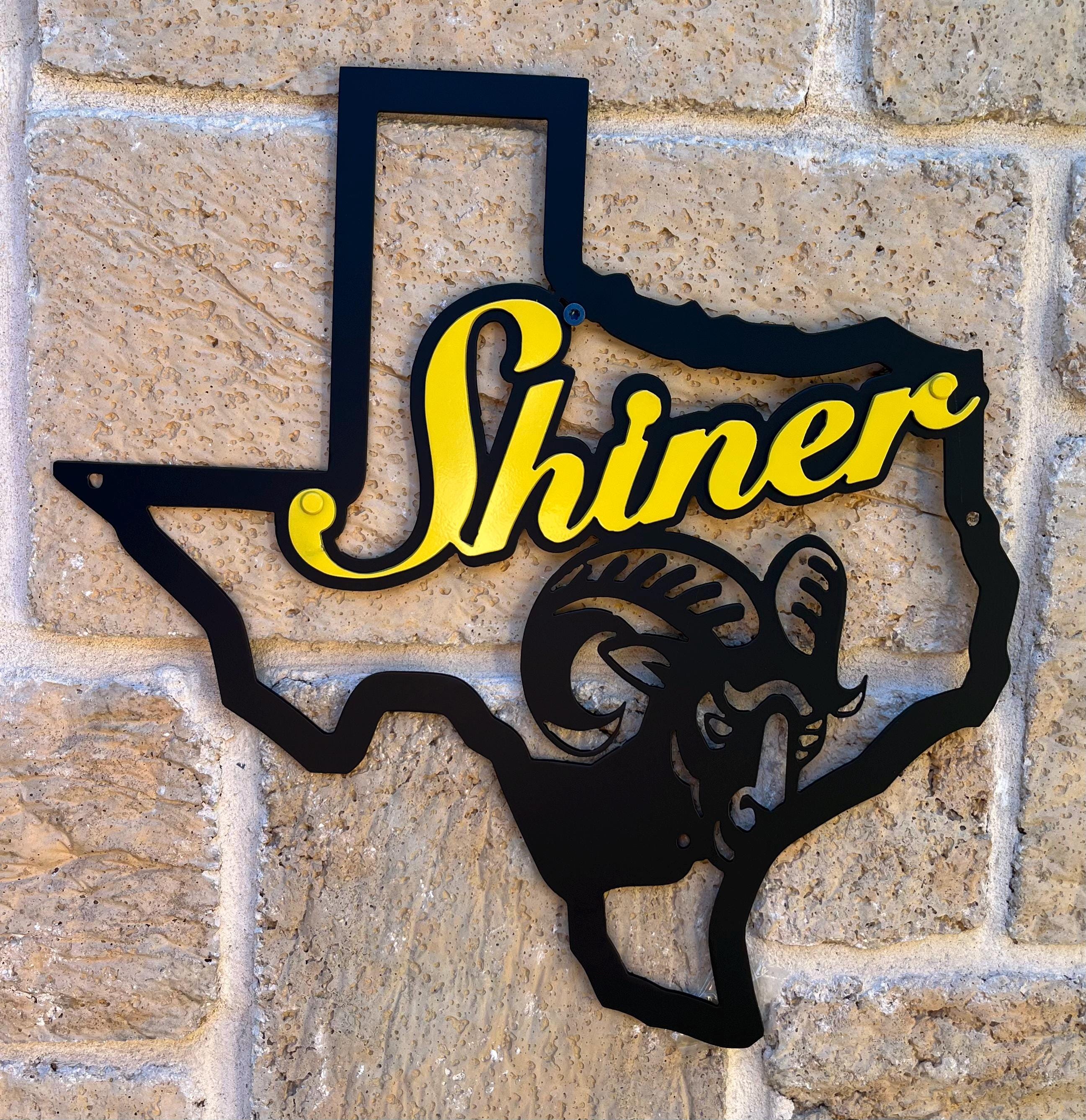 Shiner Bockクラフトビール看板縦長さ　79　横　49.5 Shiner Bock Beer Spaetzle Brewery Texas Sign Man Cave Bar - Etsy