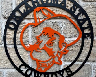 Oklahoma State Cowboys Metal Sign, OSU gift