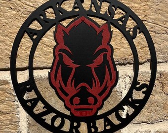 Arkansas Razorbacks Metal Sign
