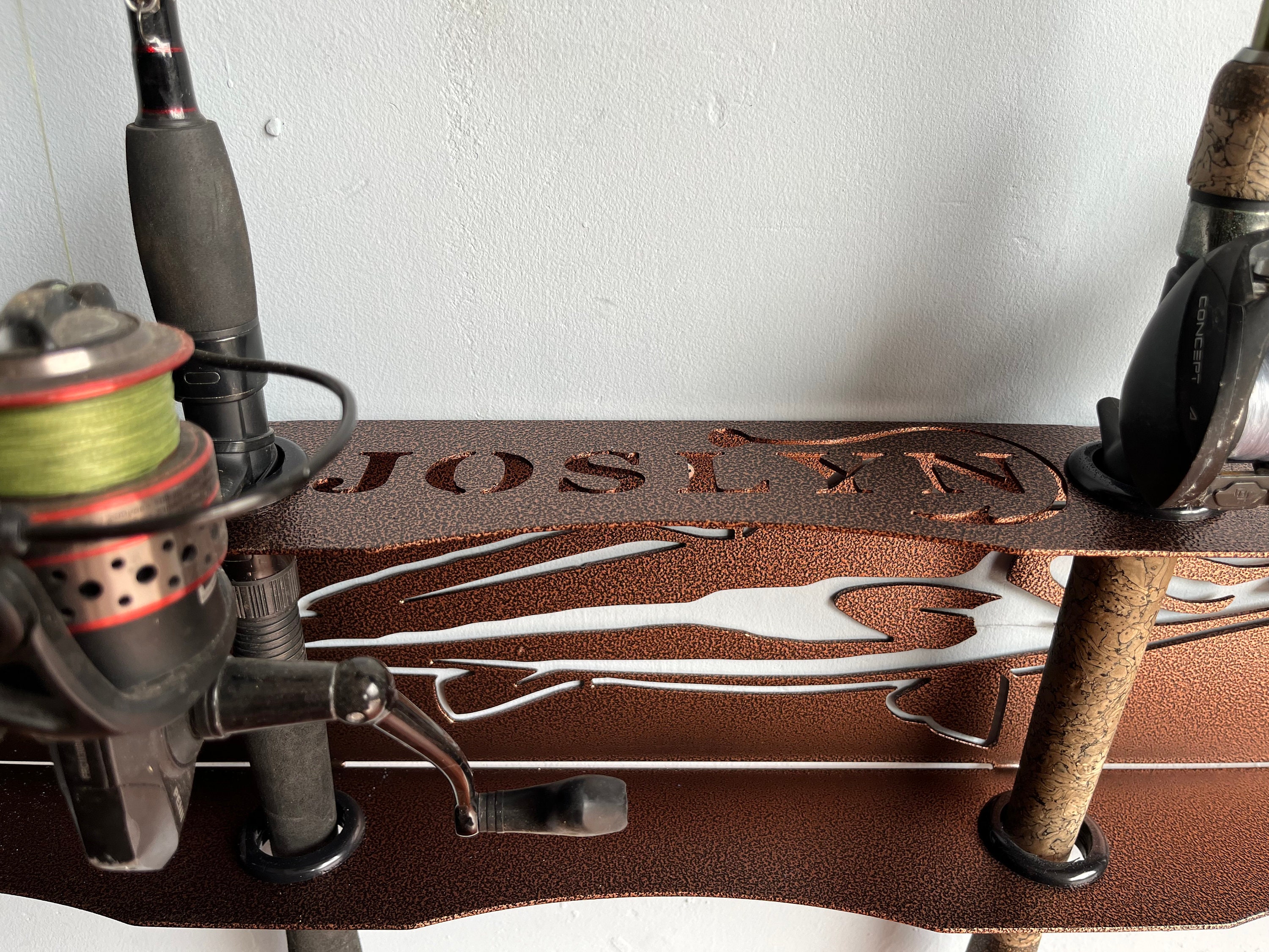 Custom Fishing Pole Holder Fishing Rod Mount Tackle Etsy