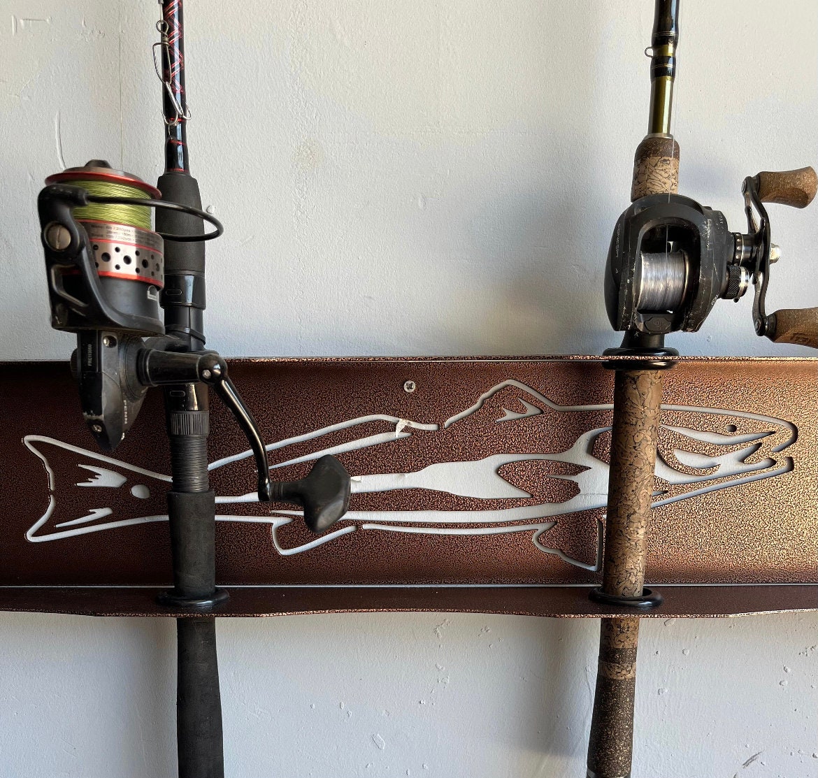 Wood Fishing Rod Holder 