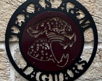A&M Jaguars Metal Sign