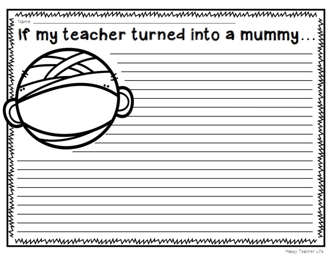 Fun Halloween Writing Prompt for 1st Grade, 2nd Grade, 3rd Grade and ...