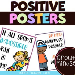 Classroom Positive Quotes Posters, Motivational Signs, Motivational Posters, Classroom Decor, Posters Coloring, Growth Mindset Posters