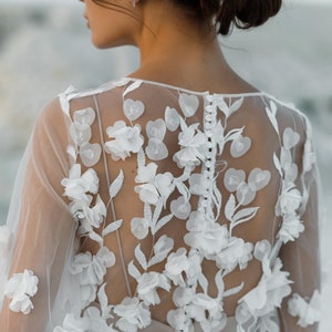 Flowy bohemian wedding dress rustic | Summer wedding dress boho | MONA