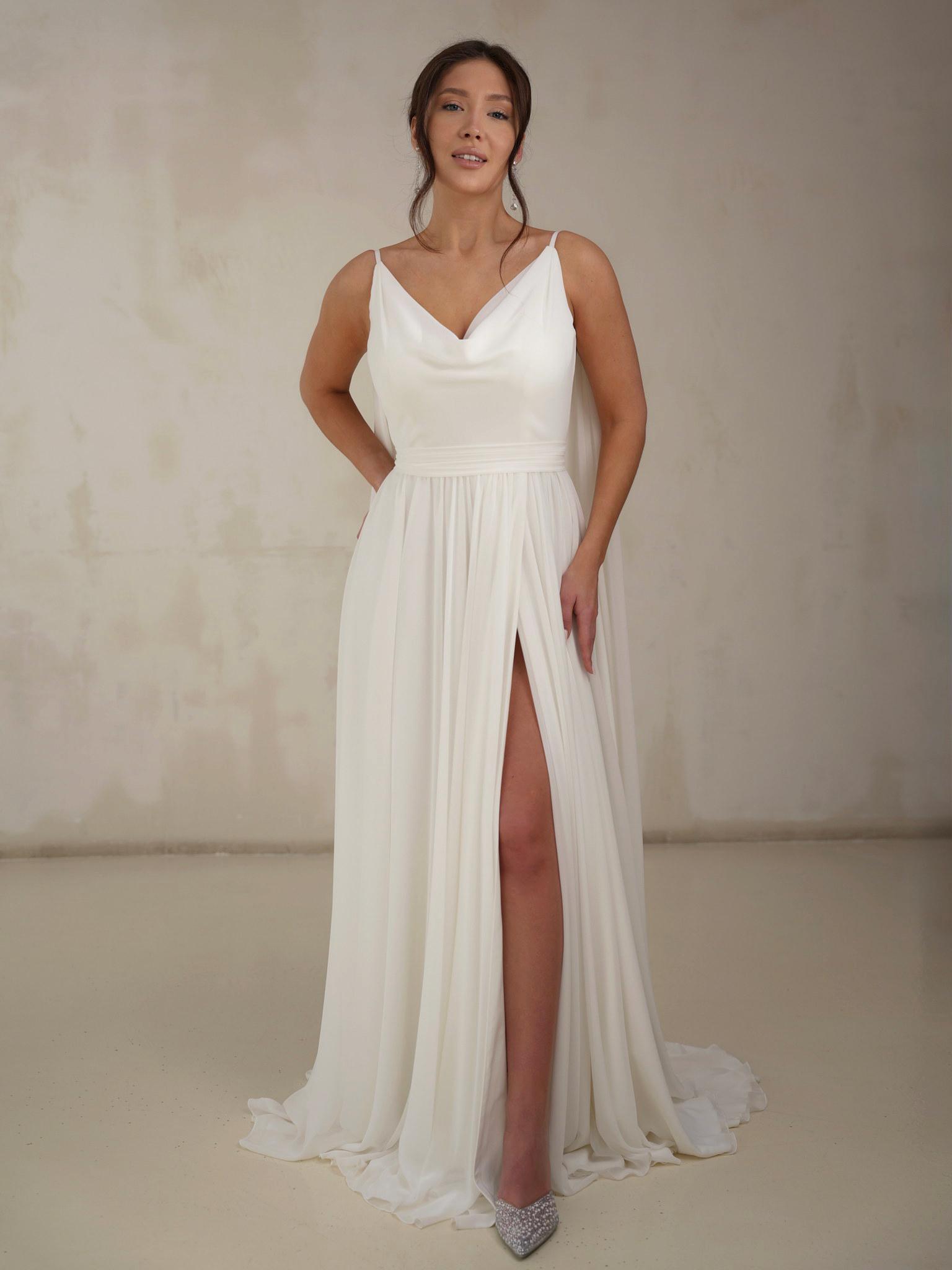 sachin and babi light blue dress Skai Silk Boho Wedding Dress