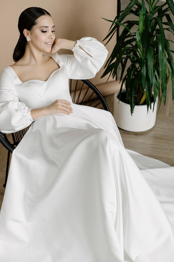 Classic Corset A-line Satin Wedding Dresses, Newest Wedding Dresses, Bridal Gown Classic Corset A-line Satin Wedding Dresses, Newest Wedding Dresses, Bridal Gown