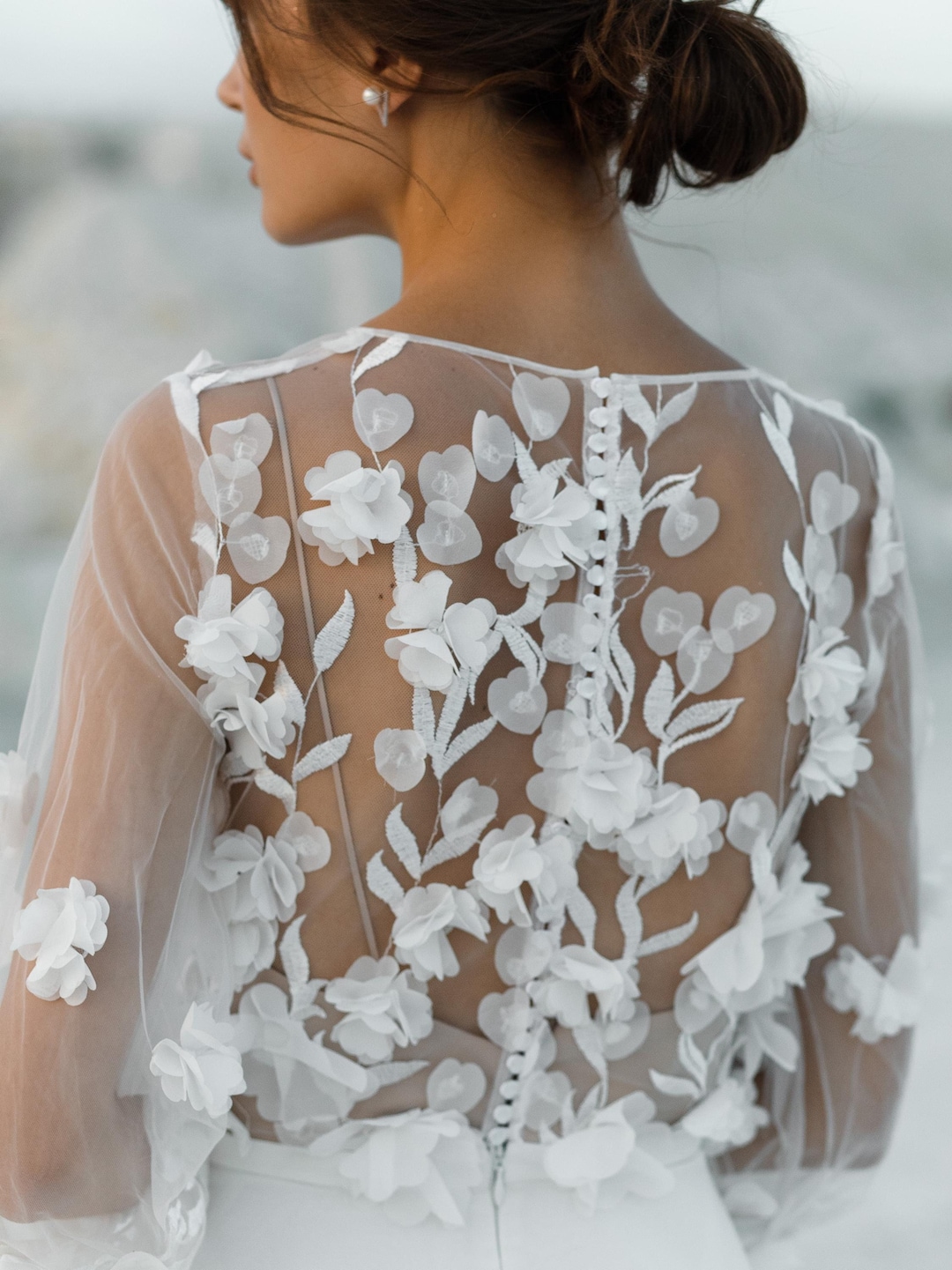 Flowy Bohemian Wedding Dress Rustic | Summer Wedding Dress Boho | MONA ...