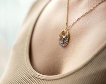 押し花とワスレナグサを使ったステートメントワイルドフラワーネックレス、本物の花を使ったネックレス、フラワーネックレス、エポキシ、ブルーフラワーネックレス