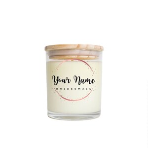 Bridesmaid Custom Candle | Bridesmaid Gift | Wedding Gift | Bachelorette Party | Wedding Candle | Custom Candle | Groomsman Candle