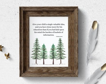 Wall Art - Educational Inspiration Quote Charlotte Mason