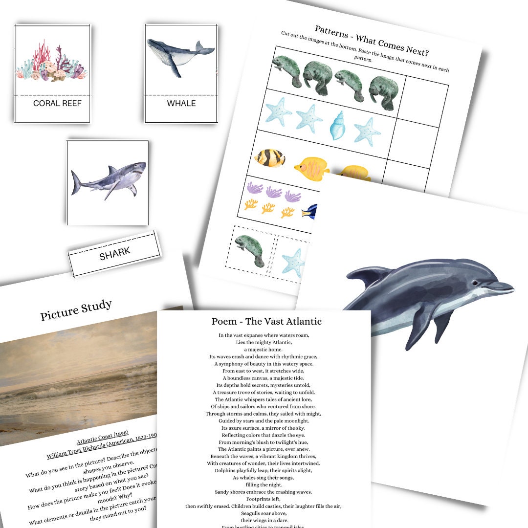 Ocean Study Homeschool Curriculum Atlantic Ocean Charlotte Mason Method ...