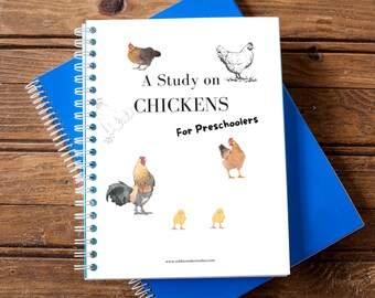 Printed Chicken Study - Printable for Preschool and Kindergarten - Homeschool Worksheets - Nature study Charlotte Mason