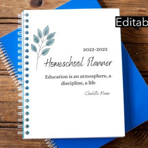 Zasób planera edukacji domowej Canva Dostosowywalny program nauczania edukacji domowej Jednostka przyrodnicza Charlotte Mason Zasób edukacji domowej Książka lekcji dla nauczyciela