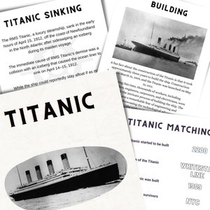 Estudio de unidad de educación en casa, recurso, lección sobre el Titanic, recurso educativo, actividad de aprendizaje, lección de historia, paquete de recursos de aprendizaje digital