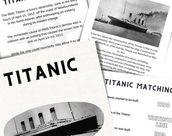 Homeschool Unit Study, Resource Titanic Lesson Educational Resource Learning Activity History Lesson Digital Learning Resource Bundle