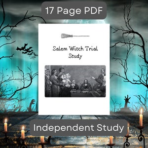 Homeschool History Study Unit The Salem Witch Trials - Homeschool Curriculum Study Unit U.S History Witch Halloween Study