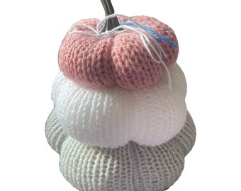 Halloween. Handmade decorative pumpkin stack