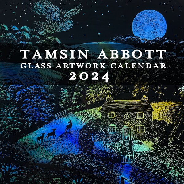 2024 Calendar of Painted Glass Artwork by Tamsin Abbott