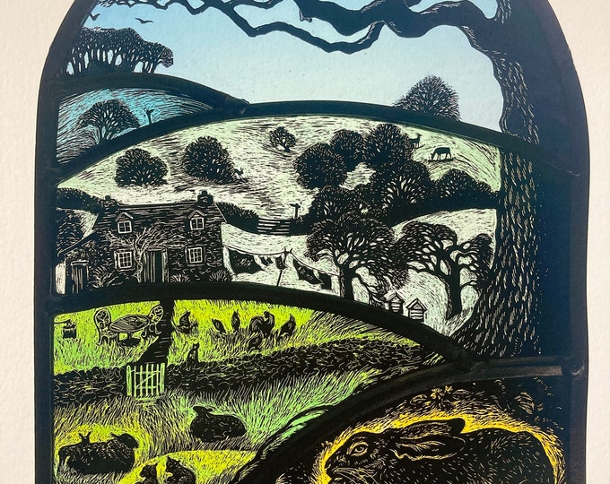 Spring on the Hill (signed and Numbered Print by Tamsin Abbott) - Etsy
