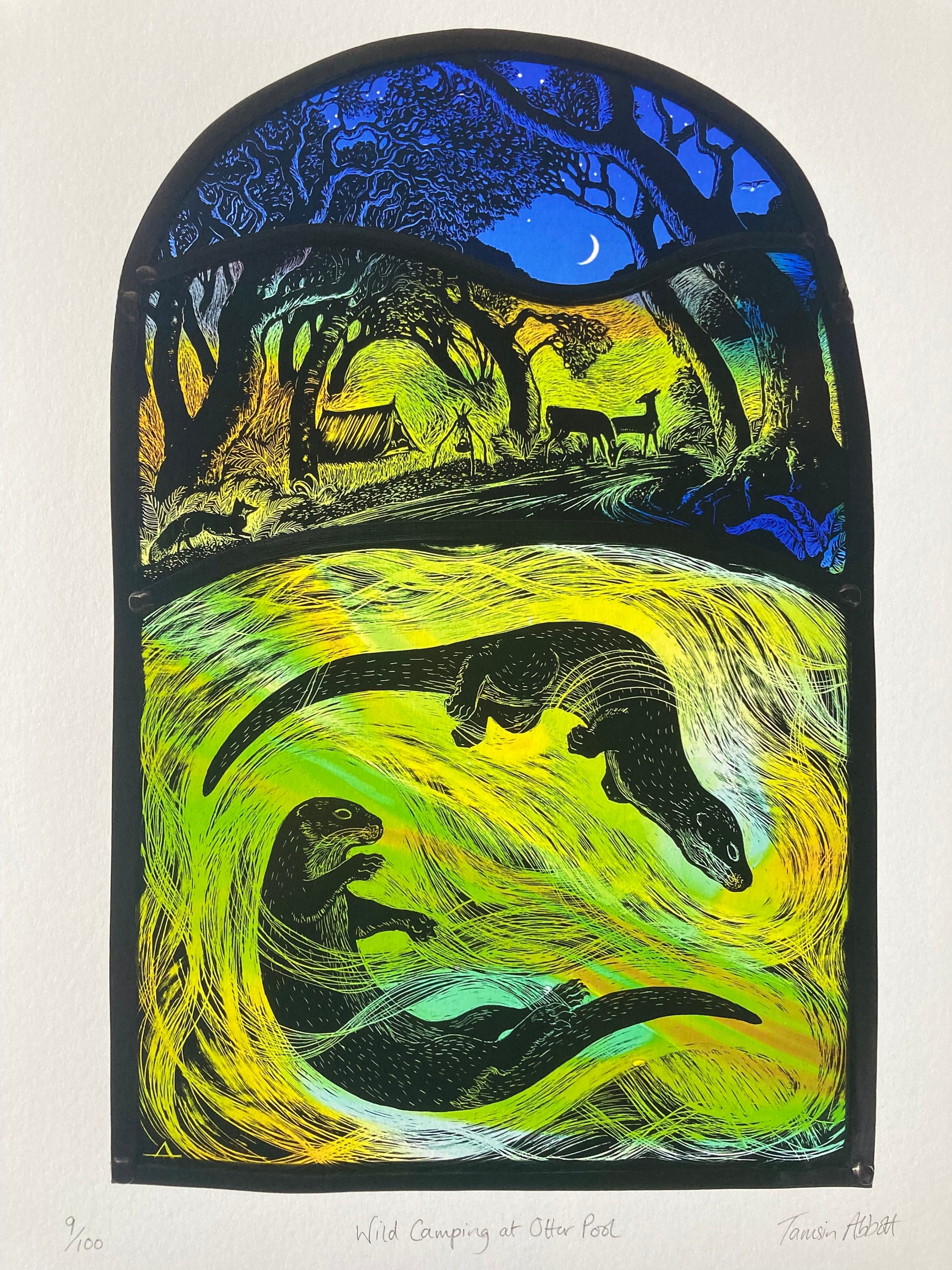 Wild Camping at Otter Pool (signed and Numbered Print by Tamsin Abbott ...