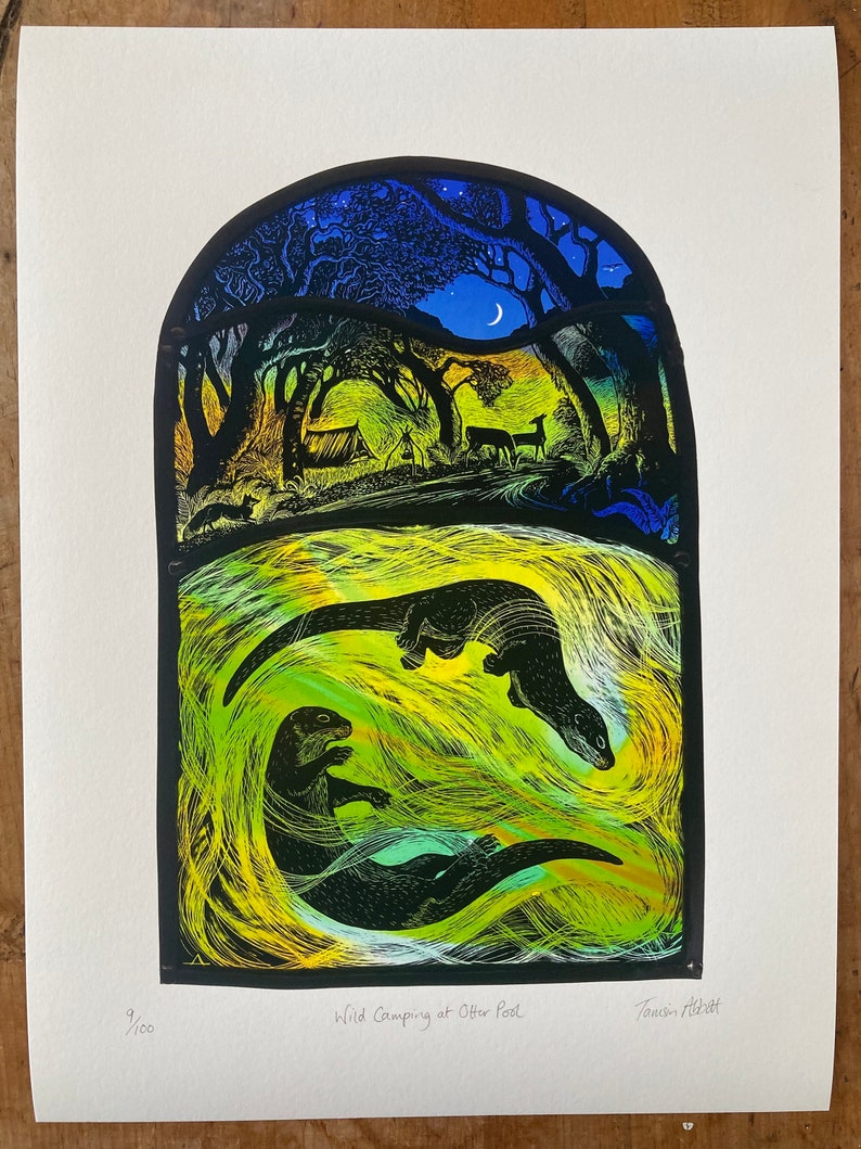 Wild Camping at Otter Pool (signed and Numbered Print by Tamsin Abbott ...