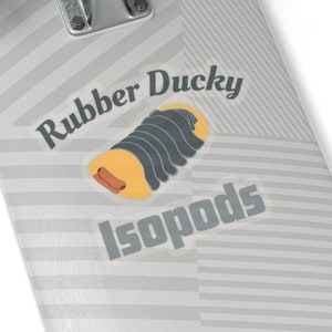 Rubber Ducky Isopods Kiss-Cut Sticker - Playful Isopod Design - Quirky Critter Enthusiast Decal, Durable Vinyl, Fun Indoor Sticker