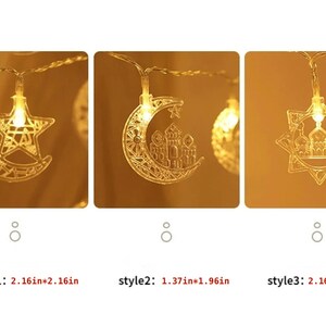 LED String Lights for Eid Mubarak and Ramadan Kareem Decoration for Home 2023 Islamic Muslim Festival Party Supplies image 9