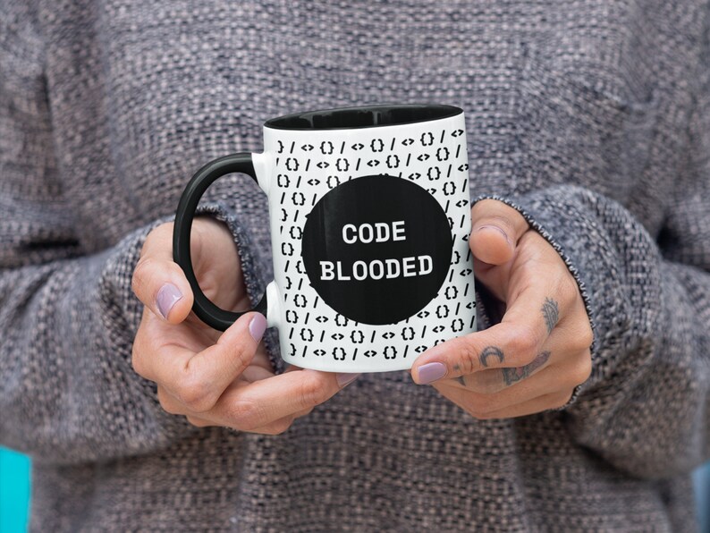 Taza Code Blooded Developer para probadores de software, analistas de datos, científicos - regalo de cumpleaños para colega de codificación en tecnología imagen 1