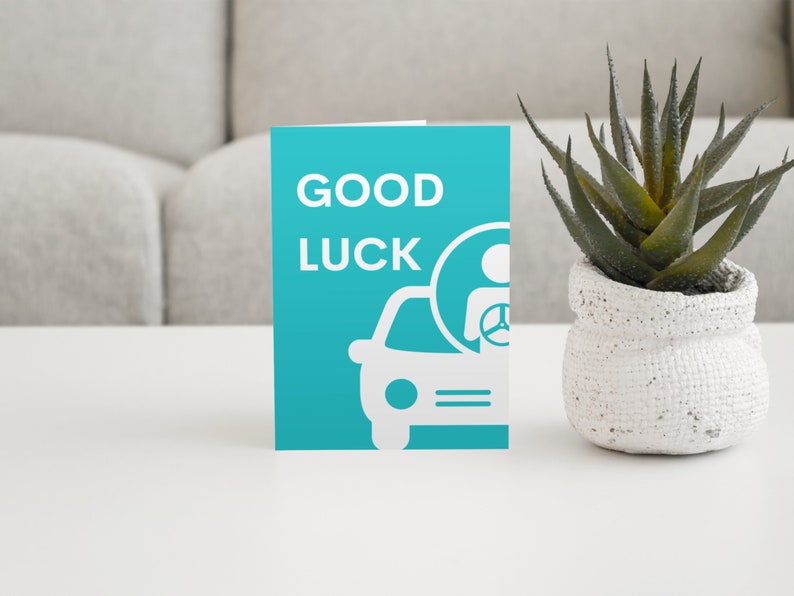 Good Luck Driving Test Card Etsy