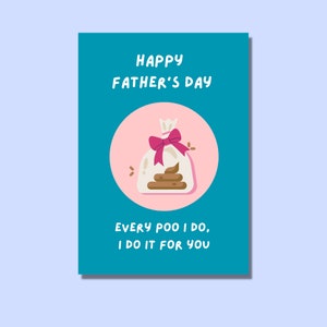Funny fathers day card from the dog poop scooping puppy, best dog dad card for father&#39;s day funny dog card from fur baby, puppy owner