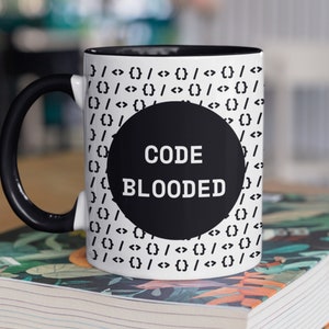 Taza Code Blooded Developer para probadores de software, analistas de datos, científicos - regalo de cumpleaños para colega de codificación en tecnología imagen 3