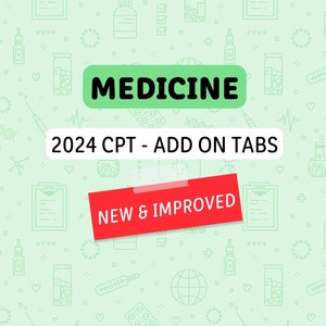 2024 CPT - Add on Tabs: MEDICINE   |   Medical Coding Tabs