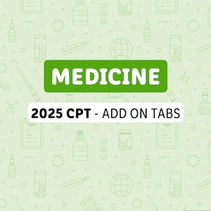 2025 CPT - Add on Tabs: MEDICINE   |   Medical Coding Tabs