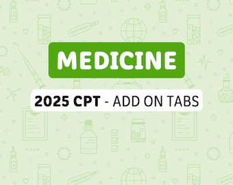 2025 CPT - Add on Tabs: MEDICINE   |   Medical Coding Tabs