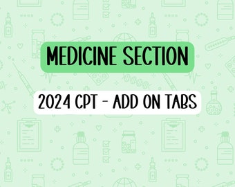 2024 CPT - Add on Tabs: MEDICINE