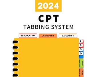 2024 CPT - Tabbing System   (Book NOT included)