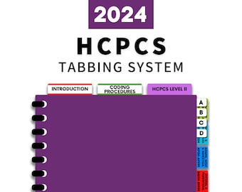 2024 HCPCS - Tabbing System   (Book NOT included)