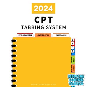 2024 CPT Tabbing System Book NOT included image 1