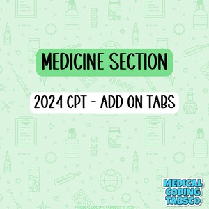 2024 CPT - Add on Tabs: MEDICINE