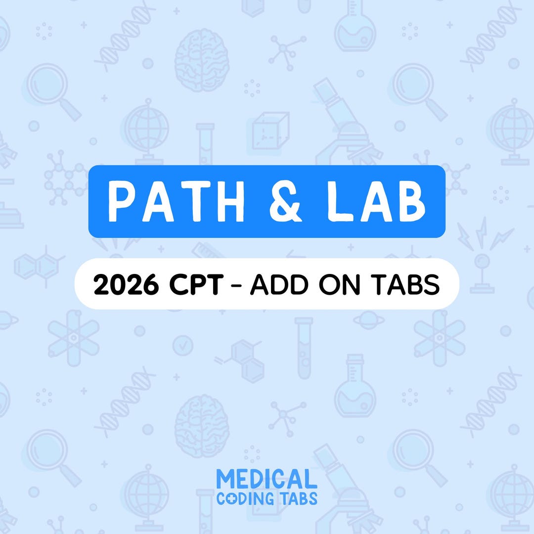 2026 CPT - Add on Tabs: PATH & LAB | Medical Coding Tabs - Etsy