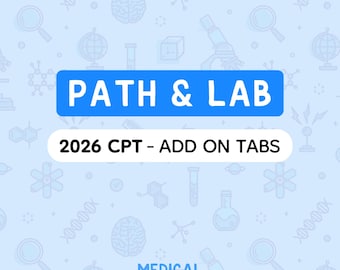 2026 CPT - Add on Tabs: PATH & LAB | Medical Coding Tabs