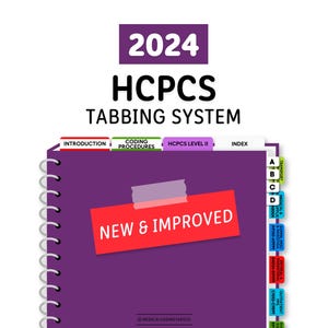 2024 HCPCS - Tabbing System | Medical Coding Tabs  (Book NOT included)