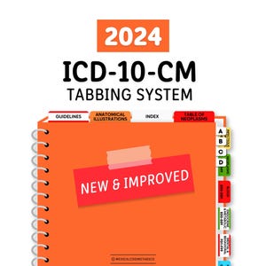 2024 ICD-10-CM - Tabbing System | Medical Coding Tabs  (Book NOT included)