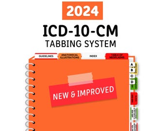 2024 ICD-10-CM - Tabbing System | Medical Coding Tabs  (Book NOT included)