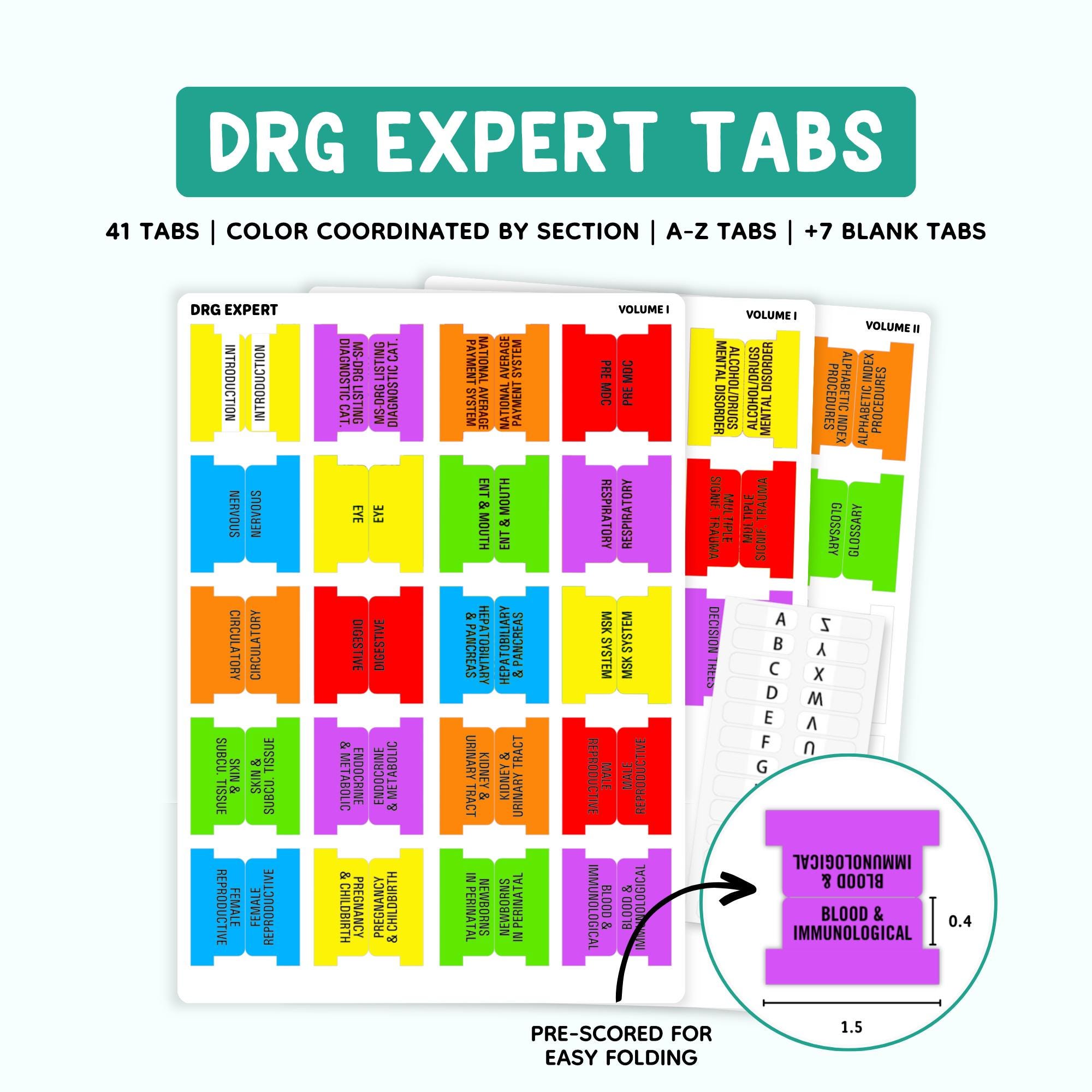2026 DRG Expert Volumes I and II - Tabbing System | Medical Coding Tabs ...