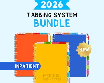 2026 Tabbing System BUNDLE | INPATIENT | Medical Coding Tabs