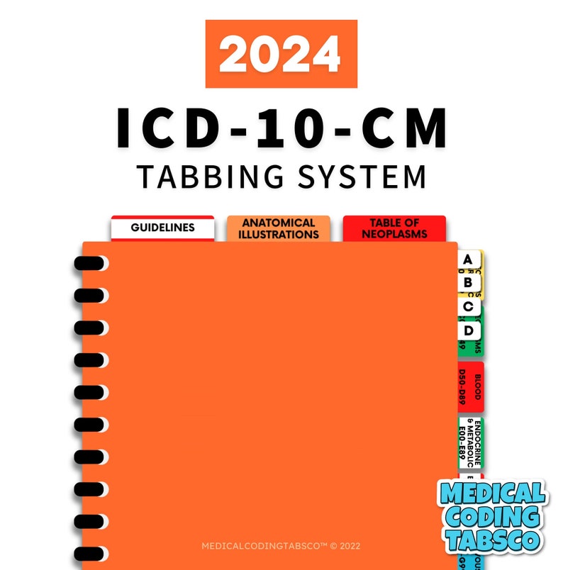 2024 ICD-10-CM Tabbing System Book NOT included image 1