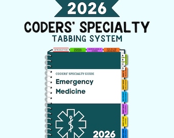 2026 Coders' Specialty Tabbing System | Medical Coding Tabs
